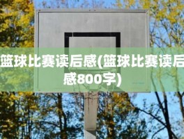 篮球比赛读后感(篮球比赛读后感800字)