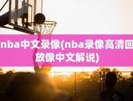 nba中文录像(nba录像高清回放像中文解说)