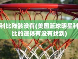 科比残骸没有(美国篮球明星科比的遗体有没有找到)