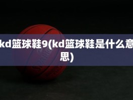 kd篮球鞋9(kd篮球鞋是什么意思)