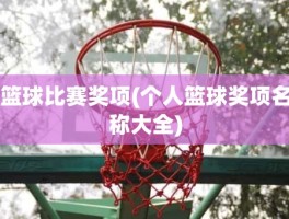篮球比赛奖项(个人篮球奖项名称大全)