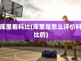 库里看科比(库里是怎么评价科比的)