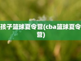 孩子篮球夏令营(cba篮球夏令营)