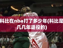 科比在nba打了多少年(科比是几几年退役的)