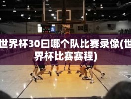 世界杯30曰哪个队比赛录像(世界杯比赛赛程)