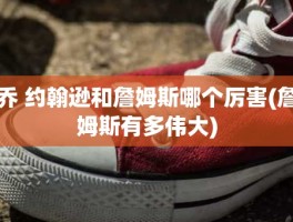 乔 约翰逊和詹姆斯哪个厉害(詹姆斯有多伟大)