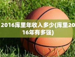 2016库里年收入多少(库里2016年有多强)