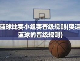 篮球比赛小组赛晋级规则(奥运篮球的晋级规则)