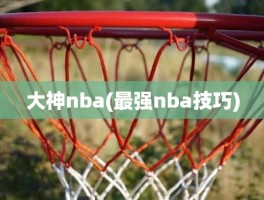 大神nba(最强nba技巧)
