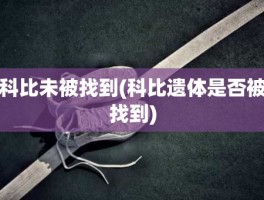 科比未被找到(科比遗体是否被找到)