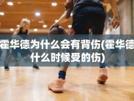 霍华德为什么会有背伤(霍华德什么时候受的伤)