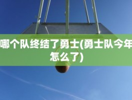 哪个队终结了勇士(勇士队今年怎么了)