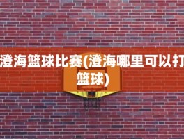 澄海篮球比赛(澄海哪里可以打篮球)