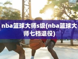 nba篮球大师s级(nba篮球大师七档退役)