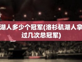 湖人多少个冠军(洛杉矶湖人拿过几次总冠军)