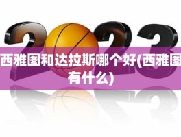 西雅图和达拉斯哪个好(西雅图有什么)