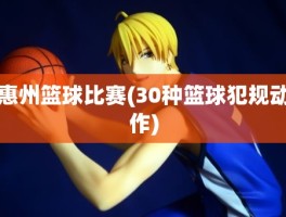 惠州篮球比赛(30种篮球犯规动作)