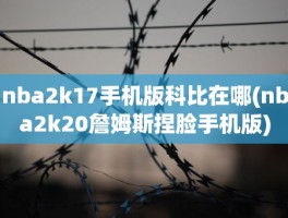 nba2k17手机版科比在哪(nba2k20詹姆斯捏脸手机版)