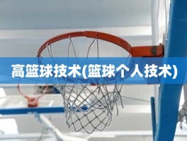 高篮球技术(篮球个人技术)