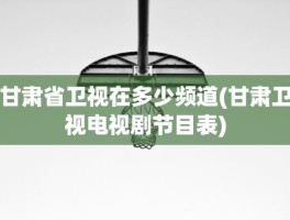甘肃省卫视在多少频道(甘肃卫视电视剧节目表)