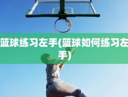 篮球练习左手(篮球如何练习左手)