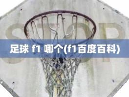 足球 f1 哪个(f1百度百科)