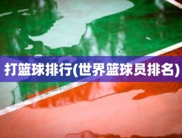 打篮球排行(世界篮球员排名)