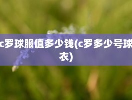 c罗球服值多少钱(c罗多少号球衣)