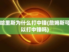 哈里斯为什么打中锋(詹姆斯可以打中锋吗)