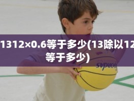 1312×0.6等于多少(13除以12等于多少)