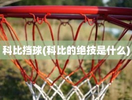 科比挡球(科比的绝技是什么)