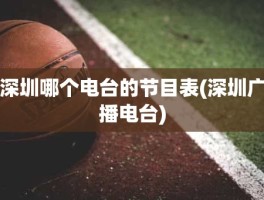 深圳哪个电台的节目表(深圳广播电台)