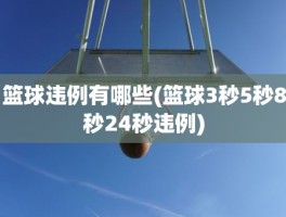 篮球违例有哪些(篮球3秒5秒8秒24秒违例)