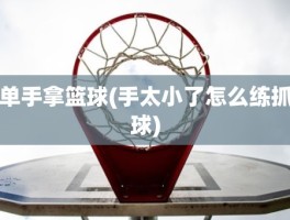 单手拿篮球(手太小了怎么练抓球)
