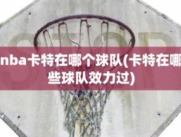 nba卡特在哪个球队(卡特在哪些球队效力过)