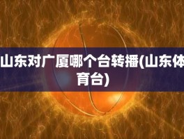 山东对广厦哪个台转播(山东体育台)