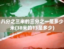 八分之三米的三分之一是多少米(38米的13是多少)