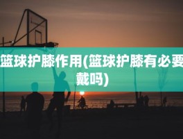 篮球护膝作用(篮球护膝有必要戴吗)