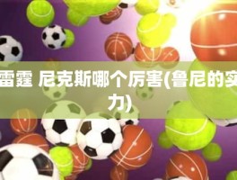 雷霆 尼克斯哪个厉害(鲁尼的实力)
