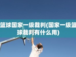 篮球国家一级裁判(国家一级篮球裁判有什么用)