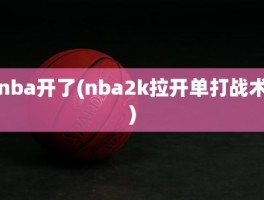 nba开了(nba2k拉开单打战术)