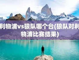 利物浦vs狼队哪个台(狼队对利物浦比赛结果)