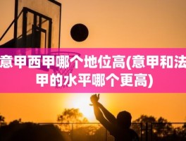 意甲西甲哪个地位高(意甲和法甲的水平哪个更高)
