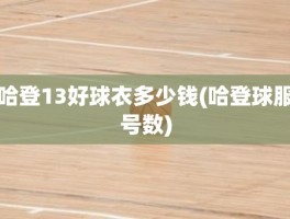 哈登13好球衣多少钱(哈登球服号数)