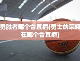 勇胜者哪个台直播(勇士的荣耀在哪个台直播)