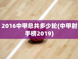 2016中甲总共多少轮(中甲射手榜2019)