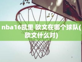 nba16凯里 欧文在哪个球队(欧文什么对)