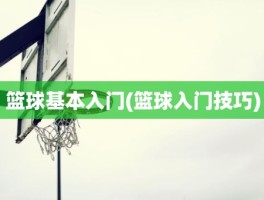 篮球基本入门(篮球入门技巧)