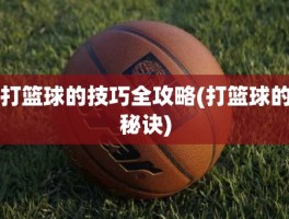 打篮球的技巧全攻略(打篮球的秘诀)