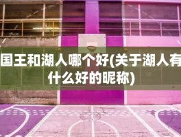 国王和湖人哪个好(关于湖人有什么好的昵称)